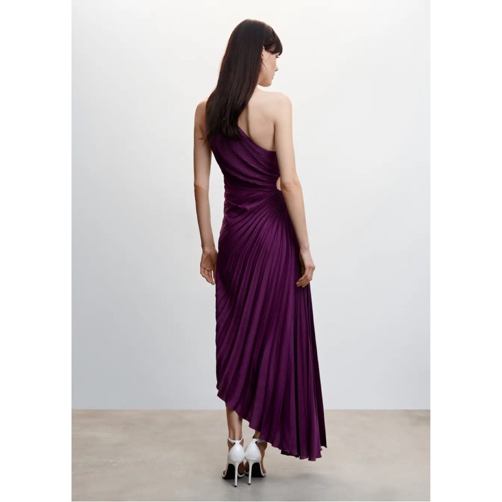 Mango Asymmetrical Purple Dress - Picture 2 of 7